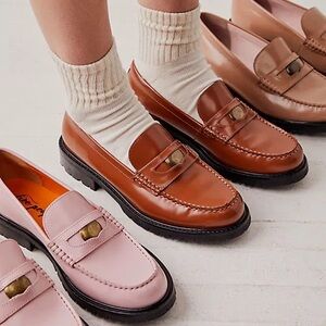 Free People Liv Penny Loafer in Pink